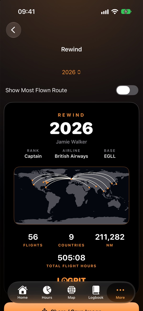 Rewind: a year of flying on one page